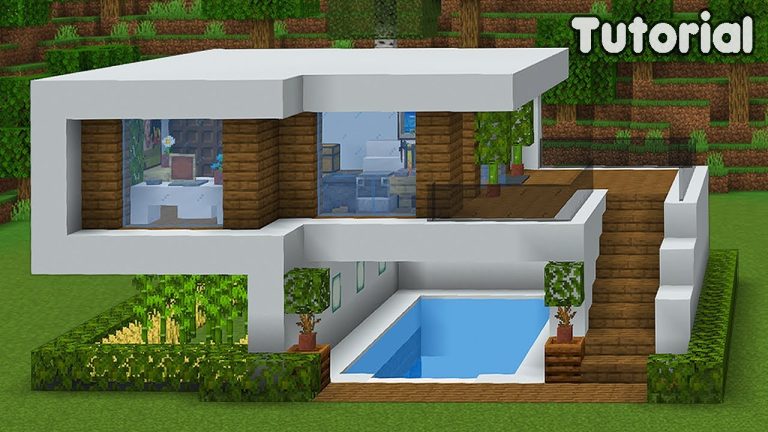 minecraft modern house tutorial