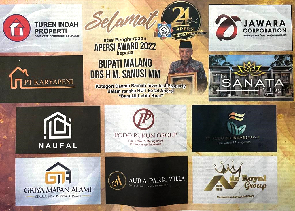 Selamat atas Penghargaan Apersi Award 2022 kepada Bupati Malang. Photo by eko