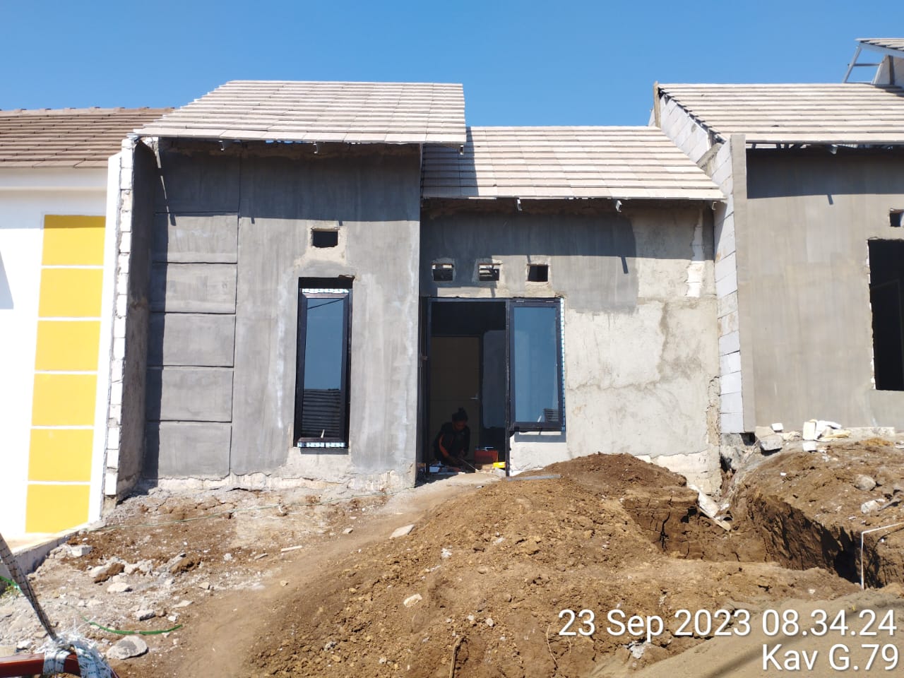 Progres update pembangun  Kavling-G79 di Jawara Boulevard Langlang Singosari Malang. Photo by rahmad