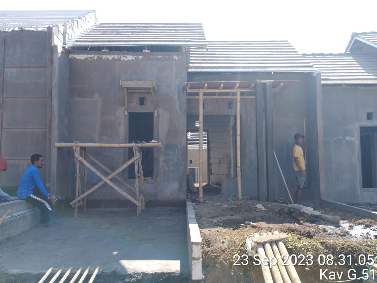 Progres update pembangun  Kavling-G51 di Jawara Boulevard Langlang Singosari Malang. Photo by rahmad