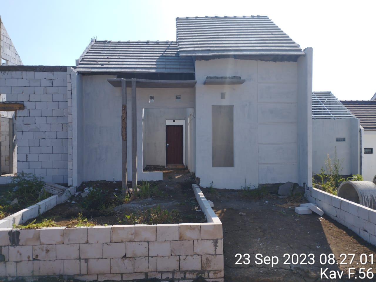 Progres update pembangun  Kavling-F56 di Jawara Boulevard Langlang Singosari Malang. Photo by rahmad