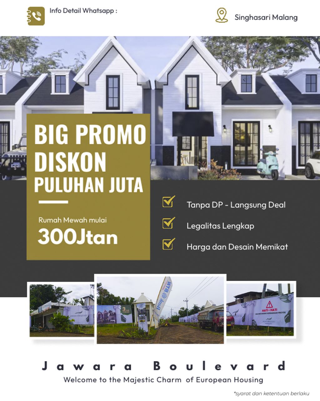 Banner promo diskon puluhan juta rumah Malang 2025