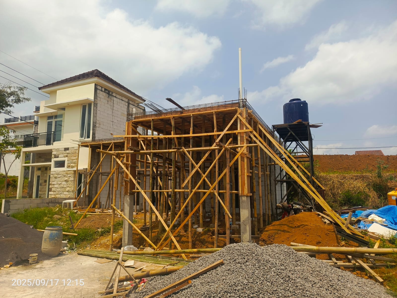 Pembesian H-12 & persiapan cor Batu Top View 17-09-2025